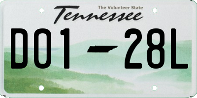 TN license plate D0128L
