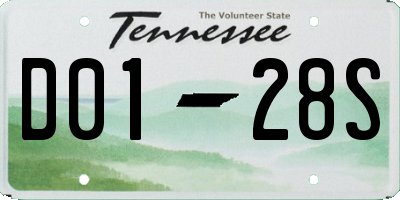 TN license plate D0128S