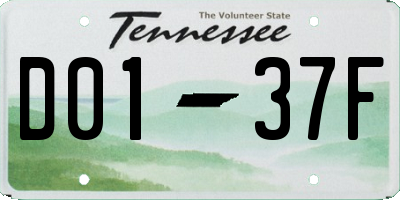 TN license plate D0137F