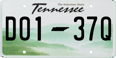 TN license plate D0137Q