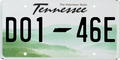 TN license plate D0146E