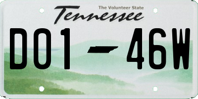 TN license plate D0146W