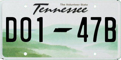 TN license plate D0147B