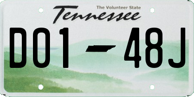 TN license plate D0148J
