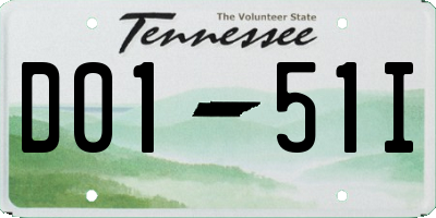 TN license plate D0151I
