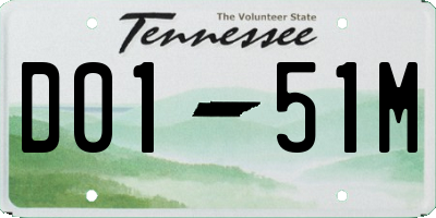 TN license plate D0151M
