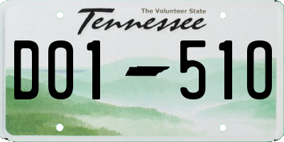 TN license plate D0151O