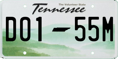 TN license plate D0155M