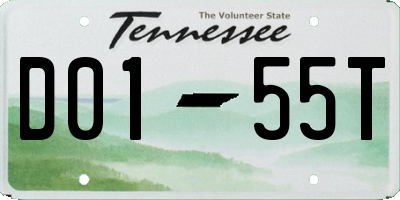 TN license plate D0155T