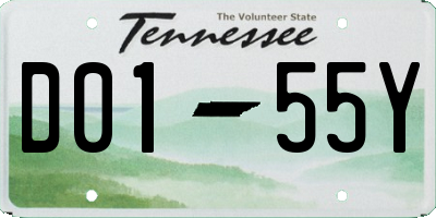 TN license plate D0155Y