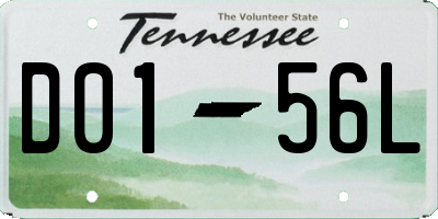 TN license plate D0156L