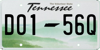 TN license plate D0156Q
