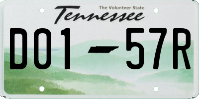TN license plate D0157R