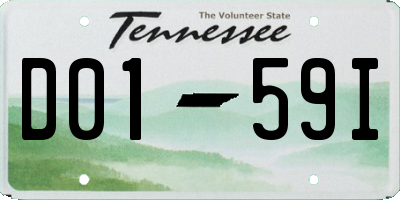 TN license plate D0159I