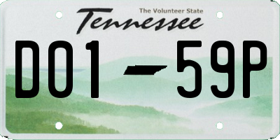 TN license plate D0159P