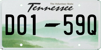 TN license plate D0159Q