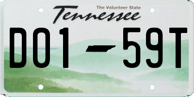 TN license plate D0159T