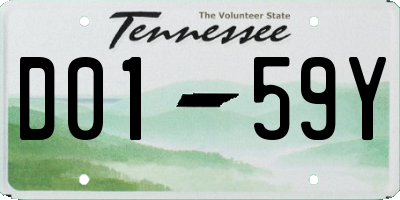 TN license plate D0159Y