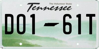 TN license plate D0161T