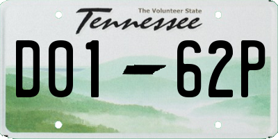 TN license plate D0162P