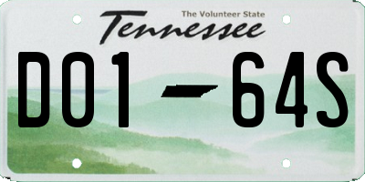 TN license plate D0164S