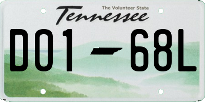 TN license plate D0168L