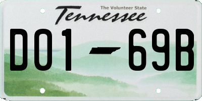 TN license plate D0169B