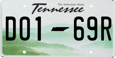 TN license plate D0169R