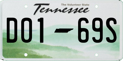 TN license plate D0169S