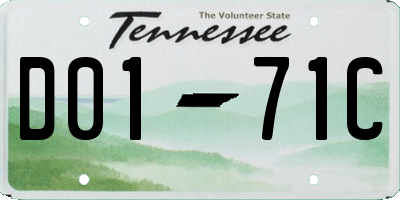 TN license plate D0171C
