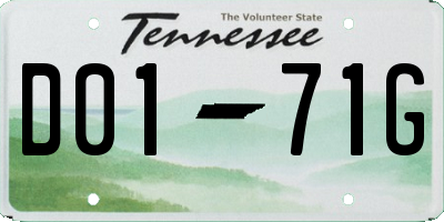 TN license plate D0171G