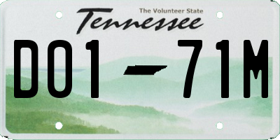 TN license plate D0171M