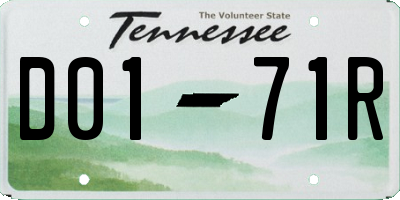 TN license plate D0171R