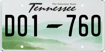 TN license plate D0176O