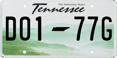 TN license plate D0177G