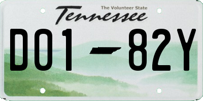 TN license plate D0182Y