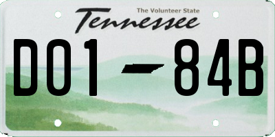 TN license plate D0184B
