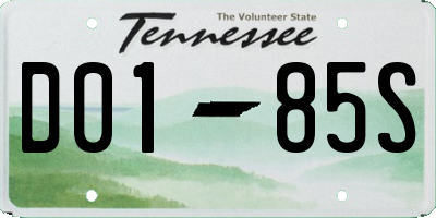 TN license plate D0185S