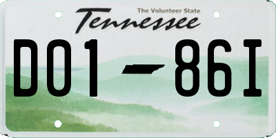 TN license plate D0186I