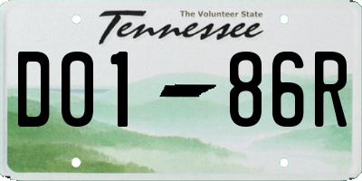 TN license plate D0186R