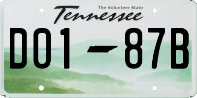 TN license plate D0187B