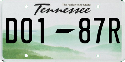 TN license plate D0187R