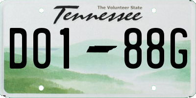 TN license plate D0188G