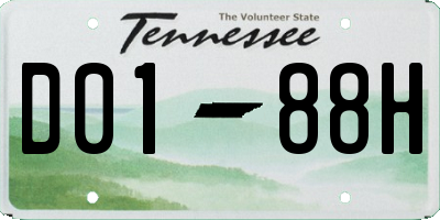 TN license plate D0188H