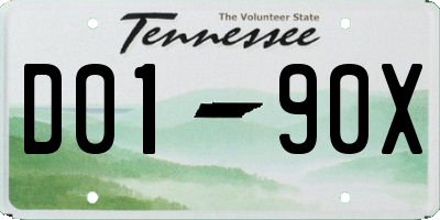 TN license plate D0190X