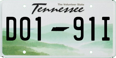 TN license plate D0191I