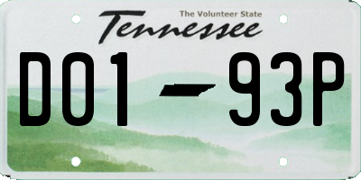 TN license plate D0193P