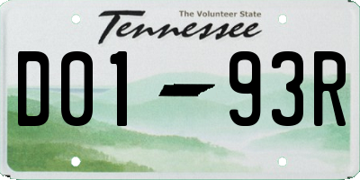 TN license plate D0193R