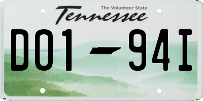 TN license plate D0194I