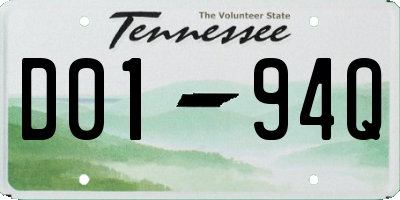 TN license plate D0194Q